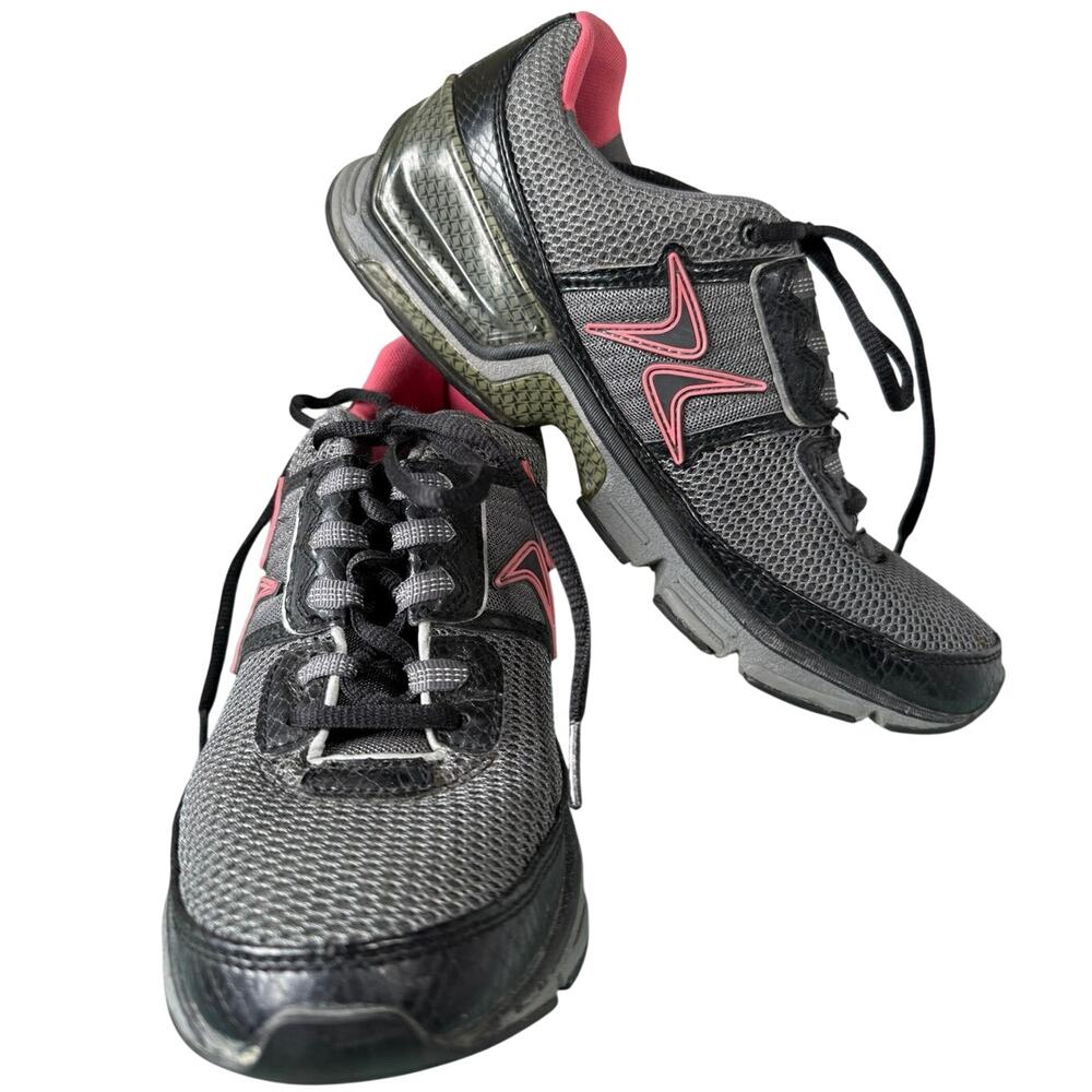 Aetrex Women's‎ Xspress Runner Classic orthotic sneakers black coral Sz 8